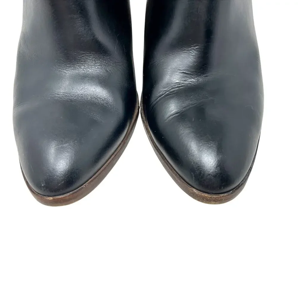 J.Crew Laine Ankle Boots size 7.5 Black Leather